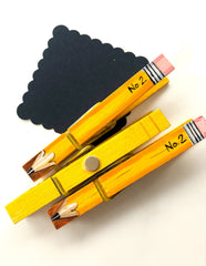 Pencil Clothespin Magnets, Set of 4