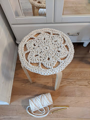 Cotton Chair Pad Cushion - Beige