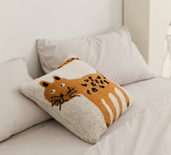 Cheeky Leopard Throw Pillow Cover – Plush Fabric