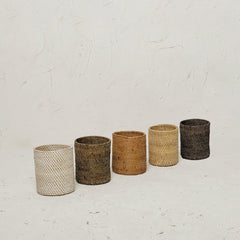 Rattan Pen Holder Set - 5 Colors