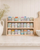 Countertop Spice Rack for Lenox Spice Village Wall Mounted Display Organizer Farmhouse Kitchen Shelf Stand