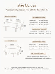 European Linen Tablecloth, Rustic Farmhouse Dining Cover, Custom Size Rectangle Round Table Linen