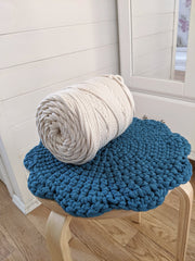 Cotton Chair Pad Cushion - Beige