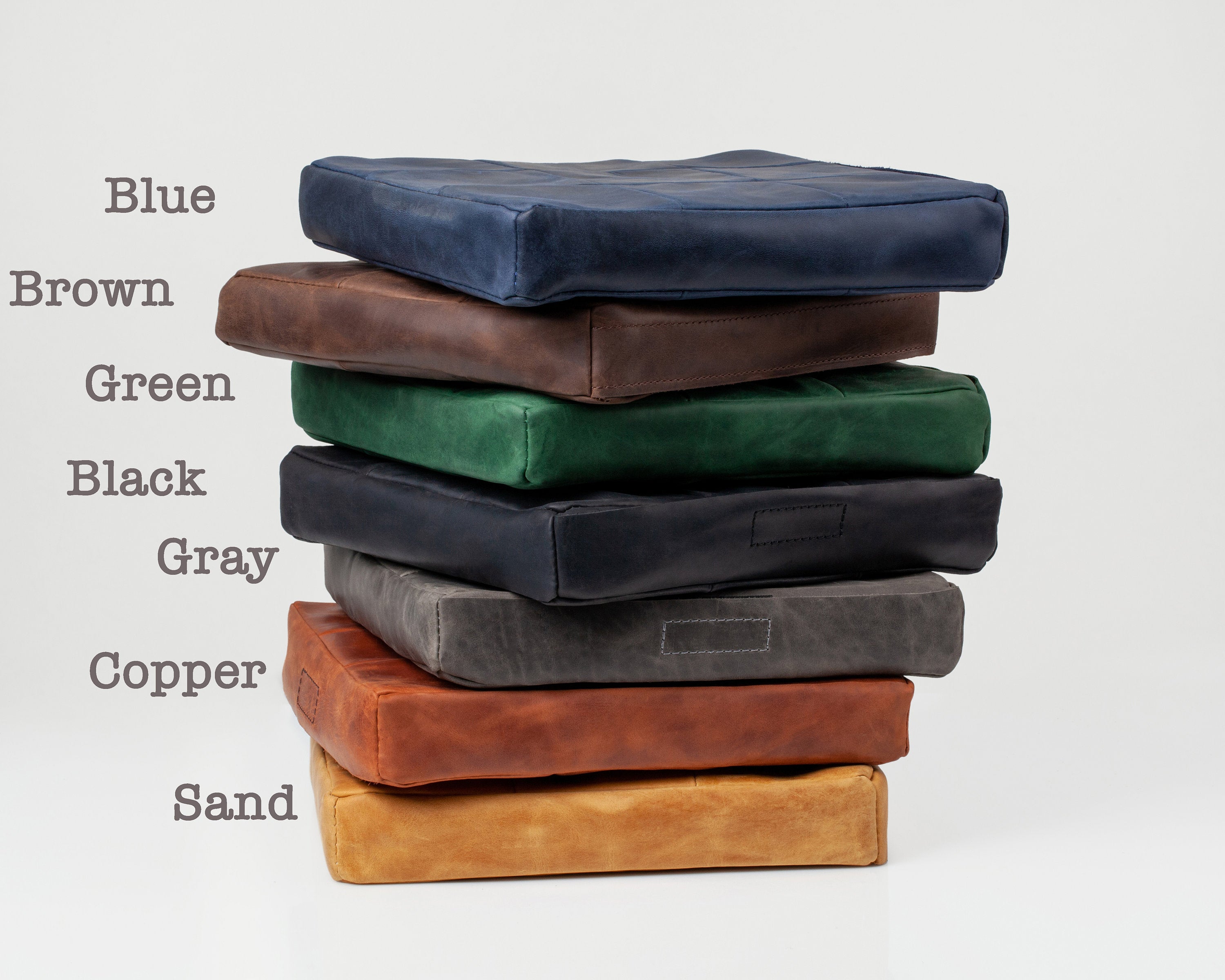 Round Leather Chair Pad / Seat Cushion