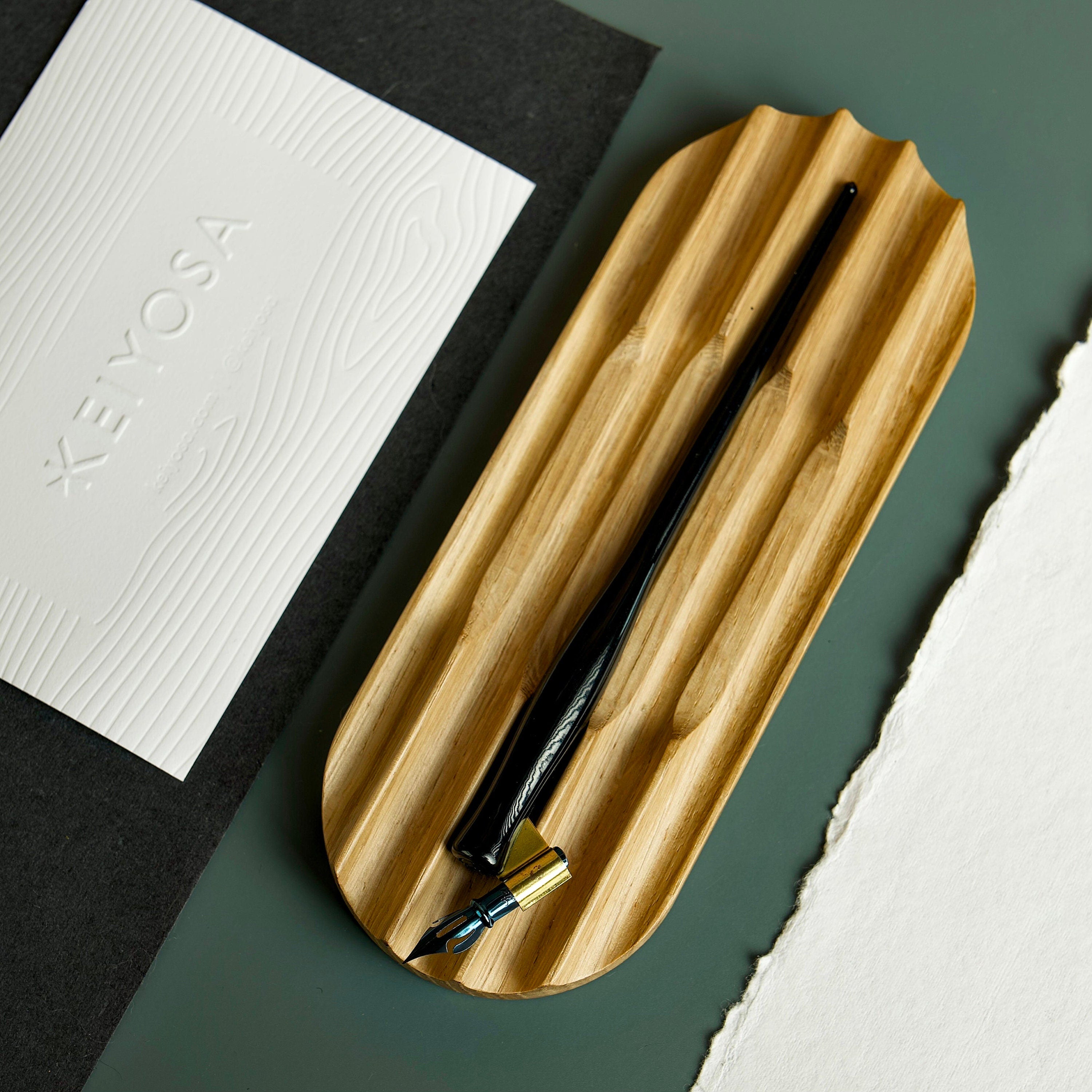 Oak Wood Pen Tray