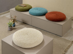 Rattan Chair Pillow, Round Stool Pad, Custom Bench Cushion, Wool Knitted Chair Pad, Couch/Sofa Pillow