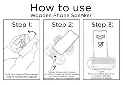 Wooden Phone Speaker - Acoustic Sound Amplifier