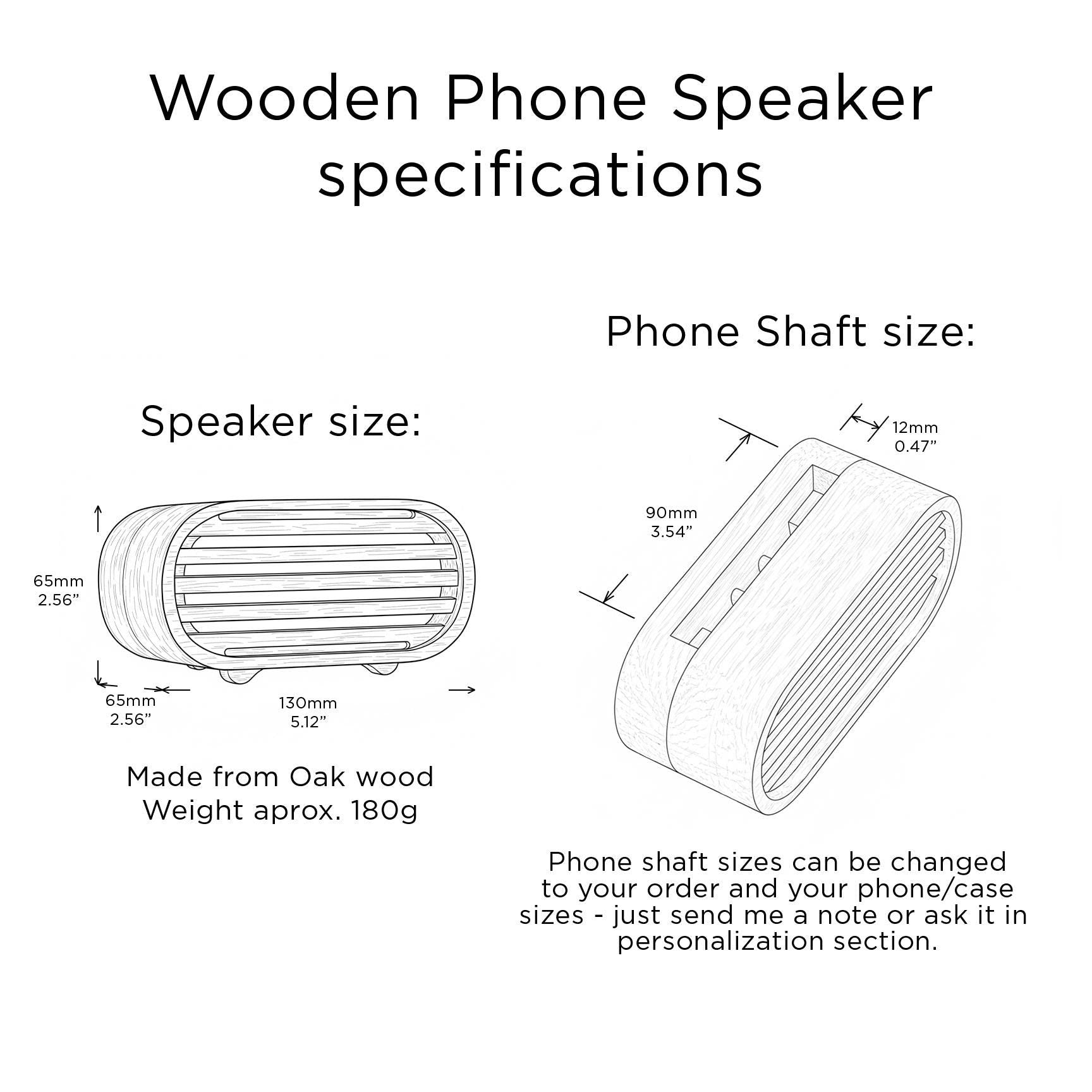 Wooden Phone Speaker - Acoustic Sound Amplifier