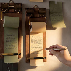 Wall-mounted Kraft Paper Roll Notepad and Pen Set