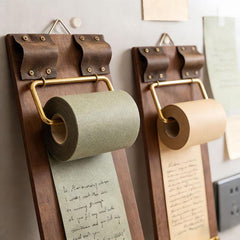 Wall-mounted Kraft Paper Roll Notepad and Pen Set