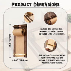 Wall-mounted Kraft Paper Roll Notepad and Pen Set