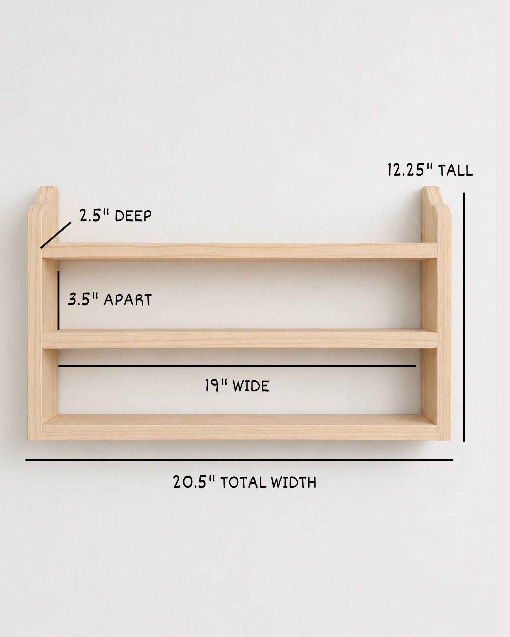 Countertop Spice Rack for Lenox Spice Village Wall Mounted Display Organizer Farmhouse Kitchen Shelf Stand