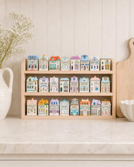 Countertop Spice Rack for Lenox Spice Village Wall Mounted Display Organizer Farmhouse Kitchen Shelf Stand
